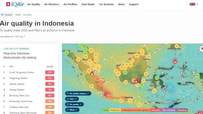 Daftar 35 Daerah Kualitas Udara Tidak Sehat dan Bahaya akibat Karhutla, 113 Ribu Warga Terkena ISPA