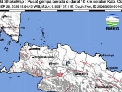 Gempa Terkini di Pantai Selatan Sukabumi, Kedalaman 17 Km, Warga Diminta Waspada