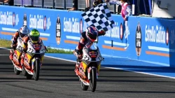 Kiandra Ramadhipa Bangkit di Valencia: Finis Keenam dan Catat Fastest Lap Pertama di Moto3 Junior