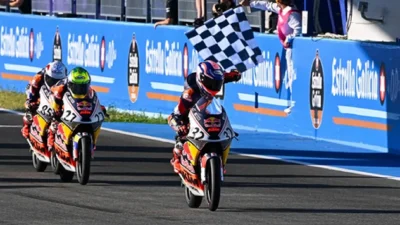 Kiandra Ramadhipa Bangkit di Valencia: Finis Keenam dan Catat Fastest Lap Pertama di Moto3 Junior