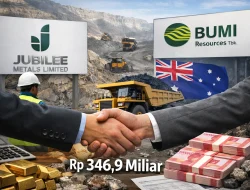 Saham BUMI Melesat Setelah Akuisisi Loyal Metals Australia Senilai Rp1 Triliun