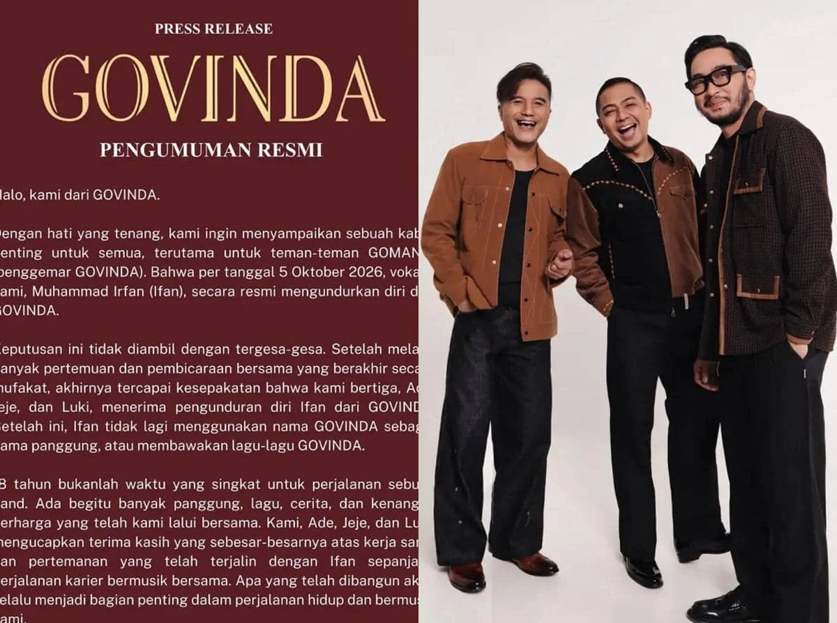18 Tahun Bersama, Ifan Umumkan Keluar dari Govinda dan Tak Lagi Boleh Bawakan Lagu Band