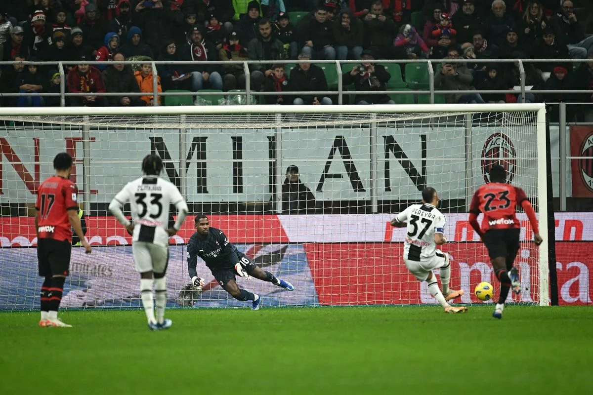 AC Milan Kalahkan Udinese 2-0, Rekor Tak Terkalahkan Berlanjut di Serie A