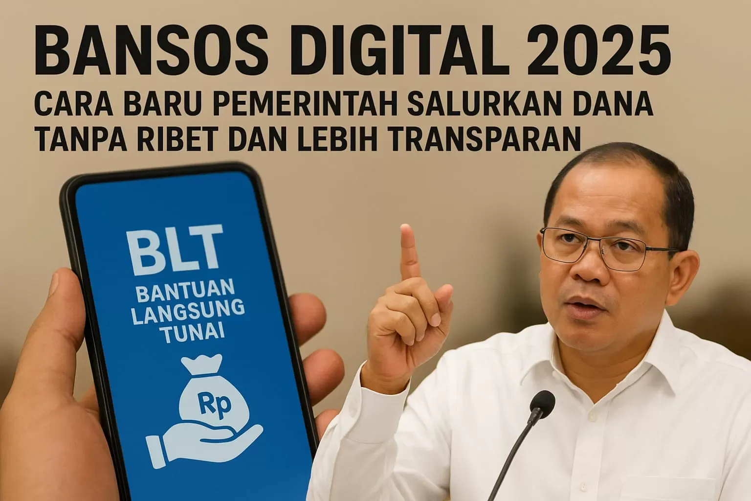 Airlangga Bantah Hashim soal HP Gratis untuk Bansos, Tegaskan yang Jalan Rekening Digital