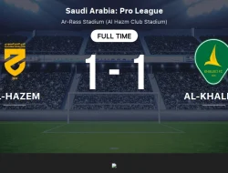 Al Khaleej vs Al Hazm Berakhir 4-2, Musa Barrow Cs Amankan Poin Penuh di Kandang