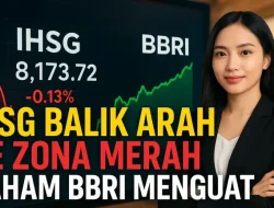 BBRI Turun 3,50% di Tengah Tekanan Jual Asing, IHSG Justru Ditutup Menguat 1,04%