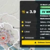 BMKG Catat 76 Gempa di Tanggamus, Bersamaan dengan Gempa Kuat di Maluku dan Papua