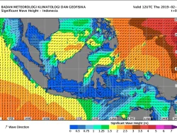 BMKG Peringatkan Gelombang Tinggi hingga 4 Meter di 9 Wilayah Perairan Indonesia