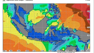 BMKG Peringatkan Gelombang Tinggi hingga 4 Meter di 9 Wilayah Perairan Indonesia
