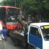 Bus Neo Trans Terguling di Jalan Gatot Subroto Mamuju, 21 Orang Luka
