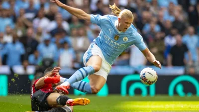 Haaland Cetak Brace, Man City Kalahkan Ipswich 3-2 meski Dihantui Cedera