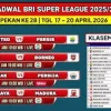 Jadwal Pertandingan Liga 1 dan Ragam Kompetisi Dunia pada 26 Oktober 2026