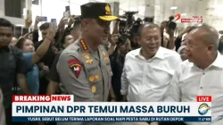 Kapolri Suyudi dan DPR Temui Massa Buruh, Umumkan UU Pelindungan Ketenagakerjaan Disahkan