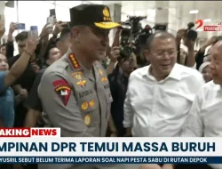Kapolri Suyudi dan DPR Temui Massa Buruh, Umumkan UU Pelindungan Ketenagakerjaan Disahkan