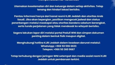 Kemlu Imbau WNI di Arab Saudi Tingkatkan Kewaspadaan Usai Serangan Bandara Riyadh