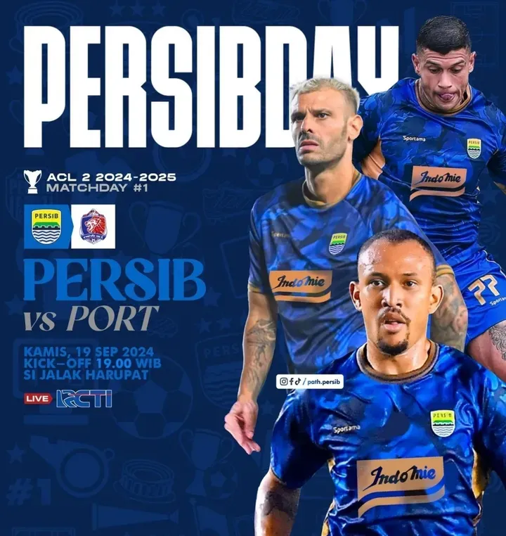Link Live Streaming RCTI Port FC vs Persib Malam Ini, Kick-off 19.00 WIB