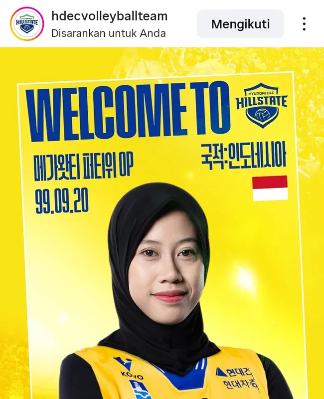 Megawati Hangestri Debut di Hyundai Hillstate, Langsung Diuji Runner Up Liga Voli Korea