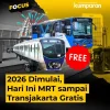Peserta JRF 2026 Bisa Naik MRT hingga TransJakarta Gratis pada 22-25 Oktober