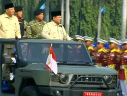 Prabowo Pimpin Upacara HUT Ke-81 TNI di Cilangkap, Resmikan Enam Kodam Baru