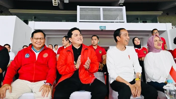 Presiden Prabowo Tiba di Venue Final Indonesia vs Thailand, Disambut Erick Thohir di GBK