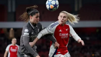 Russo Cetak Hat-trick, Arsenal Hancurkan Benfica 3-0 di Liga Champions Wanita
