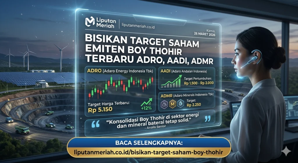 Saham Boy Thohir AADI, ADRO, ADMR Diprediksi Lanjut Naik hingga Akhir Tahun