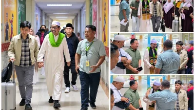 Tamu Muzakarah Internasional MPTT-I dari Malaysia dan Kamboja Tiba di Bandar Udara Iskandar